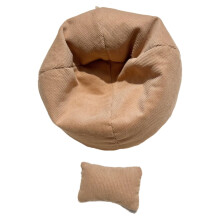 Plush Doll Bed for Sofa – Soft Furry Cushion for 12-18" Dolls – Desktop Display & Collectible Accessory