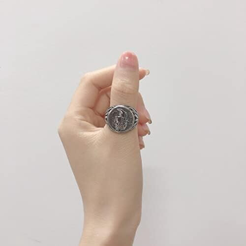 Roman Caesar Ring Stainless Steel Comfort Fit Thumb Ring 2