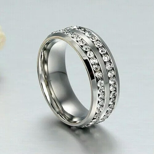 Stainless Steel Wedding Band Ring Silver Gold Size 6-12 2