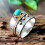 Vintage 925 Silver Turquoise Ring Size 6 to 10 6