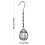 Bird Feeder Spherical Iron Cage Black Gold 9.5x7cm 3