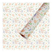 White Cowhide-Style Christmas Candy Wrapping Paper, Nostalgic Gouache Design, 50x70cm – Compatible with Father's Day Gift Packaging
