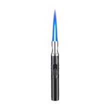 Silver windproof torch lighter for outdoor camping –