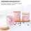 Ceramic Rice Jar Sturdy Pink Easy to Clean Tea Container 1Set 3
