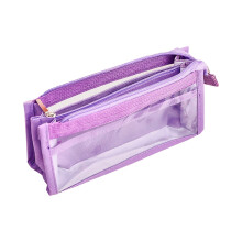 Transparent Large Capacity Pencil Case with Zipper – Visible Storage Organizer for Campus & Office, Compatible with Standard Pens/Pencils