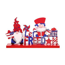 Patriotisches Tischschild aus Holz für den 4. Juli und den Memorial Day – Retro-Mittelstück mit Zwergenstern, passend zu Partyartikeln zum