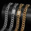 Βραχιόλι Punk Mens Miami Cuban Link Chain από χρυσό ή ασήμι από ανοξείδωτο ατσάλι 2
