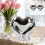 Love Heart Gesture Figurine Silver Desktop Decor Set 2