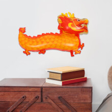 Orangefarbener Drachenballon aus Aluminiumfolie zur Dekoration der Feierlichkeiten zum chinesischen Neujahr