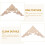 Wood Stickers Unpainted Beige Solid Wood Appliques 4pcs 3
