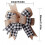 Christmas Plaid Burlap Bows Black White 2 pcs 3