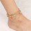 Boho Silver Anklet Bracelet with Tassels and Bells 3