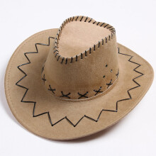 Klassieke cowboyhoed, retro Panama-hoed met brede rand, modieuze cowboypet voor dames en heren, effen kleur, hoed met brede rand voor