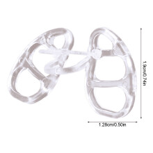 (Transparent, Single M) Anti-Snore Nasal Clip for Adults, TPE Sleep Aid