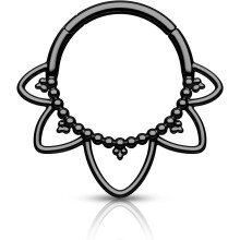 Minimalist Lotus G23 Titanium Septum Ring 16G – Compatible with Daith, Helix, Flower Jewelry, Surgical Steel, Hypoallergenic