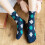 Women's Cotton Argyle Pattern Socks 3