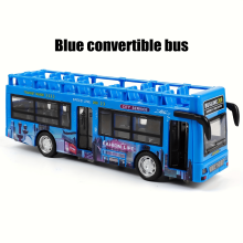Double Decker Bus Toy for Kids with Lights & Music, Sightseeing Bus for Boys Girls Ages 3+ Christmas Birthday Gifts(Blue)