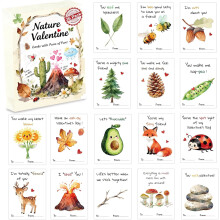 Valentine Cards for Kids Woodland Theme 36-Pack