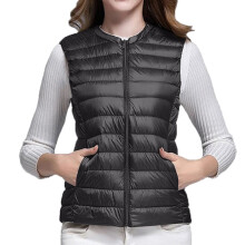Puffer Vest Women Vests for Women 2024 Women Vest Cultivate One Morality Warm V Neck Thin Down Vest Inside Cropped Puffer Vest, Black L