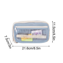 9-Layer Transparent PVC Pencil Case, Large Capacity Organizer for Stationery – Clear Design for Easy Visibility