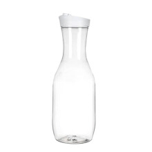 1000ml Clear Leak-Proof Juice Carafe with Flip Top Lid – for Iced Tea, Lemonade, Cold Brew, Water & Cocktails – Home/Kitchen/Bar Use