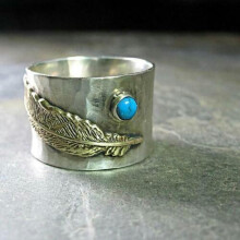 Vintage 925 Silver Turquoise Ring Women Man Wedding Party Gift Jewelry Size 6-10-#8-11