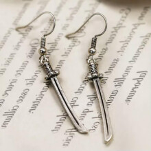 Punk 925 Silver Drop Dangle Earrings Women Men Sword Party Band Jewelry Gift-4