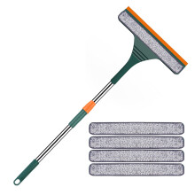 2026 New 2-in-1 Extendable Window Cleaning Kit with Squeegee & Brush – Compatible with Standard Tools