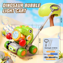 Dinosaur Bubble Lawn Mower Toys for Kids, Automatic Bubbles Machine with Lights, Bubble Maker Blowers for Christmas Birthday Gifts