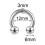 Stainless Steel Horseshoe Nose Ring 00G 16mm 6