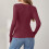 Women's Deep V-Neck Wrap Sweater Long Sleeve Slim Fit 4