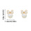 Silver Needle Pearl Earrings with Zirconia Bow Design 2