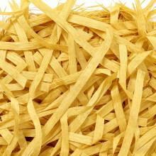Raffia Paper Shreds 100g, Crinkle Cut Filler for Gift Boxes, Baskets – Compatible with Christmas, Valentine's, Wedding, Birthday Wrapping (Yellow