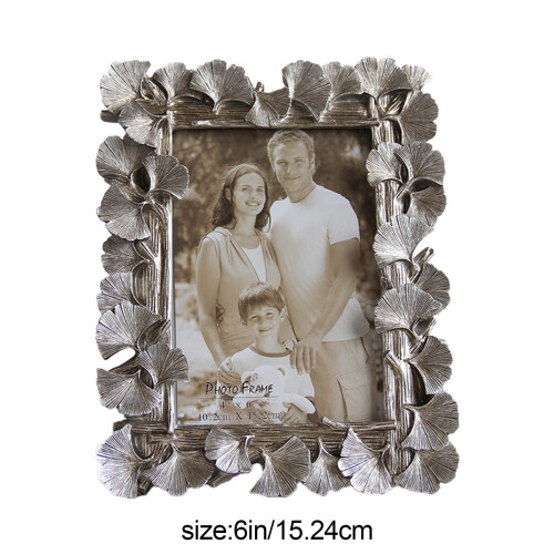 Gold Square Ginkgo Resin Photo Frame Hand-Painted 2