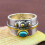 925 Silver Plated Turquoise Ring Women Size 6-13 2