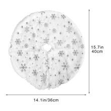 White Classic Tree Skirt for Tabletop Christmas Displays, Soft Apron Decor – Compatible with Standard Tree Bases