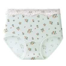 High Waist Cotton Underwear for Women Full Coverage Panties Floral Print Briefs