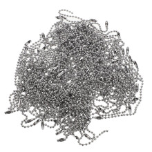 100pcs Necklace Making Chain Round Bead Chain Silver DIY Craft Fashion Accessories
