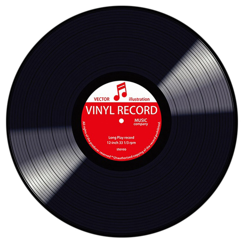 Vinyl Round Area Fabric Room Carpet Mat Bedroom Floor Soft Printed Rug Record Home Textiles, 1Pc Record Carpet