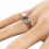 Rose Gold Filled Crystal Flower Ring White 4