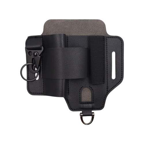 Multifunctional Leather Tool Pouch with Belt Loop and Flashlight Holster for Portable Storage 1