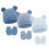 Infant Hat and Mittens Set with Bear Ears Design Elastic 7