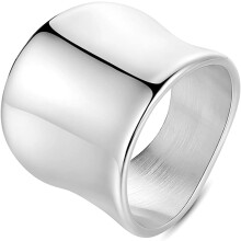 Anillo de compromiso/aniversario llamativo, ancho y grueso, de acero inoxidable, con 20 mm de ancho.