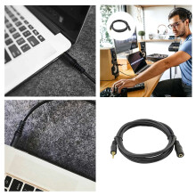 Lizheee C Charging 3.5 Audio Extension Aux 3.5mm Audio Connecting Male To Female Computer Audio Headphone Extension 15m