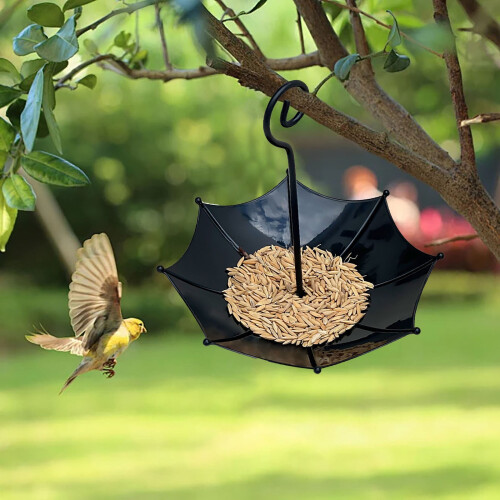 Bird Feeder Umbrella-Shaped Metal Hanging 1 Piece 1