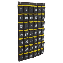 Pochette de rangement suspendue pour téléphone portable, en tissu non tissé gris foncé, organisateur de téléphone