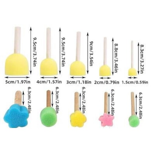 Art Sponge Stamps Set 12 pcs 1