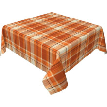 Nappe d'automne 152 x 152 cm – Motif écossais automne/Thanksgiving, infroissable, style rustique, usage intérieur/extérieur