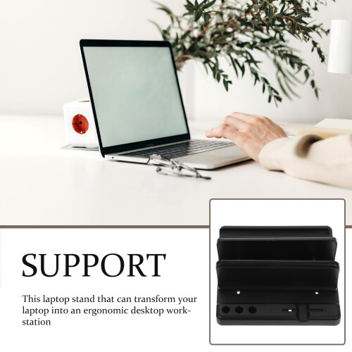 Laptop Stand Vertical Bracket 1 PC Black 2