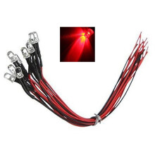 10 stuks 5V-12V LED-indicatoren, voorgemonteerde LED-verlichting voor speelgoedvoertuigen, inclusief stekkerontwerp en eenvoudige installatie.